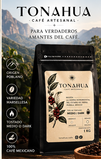 TONAHUA 1 kilogramo, bolsa negra