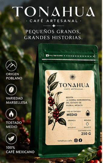 TONAHUA 250 gramos, bolsa verde